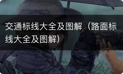 交通标线大全及图解（路面标线大全及图解）