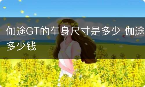 伽途GT的车身尺寸是多少 伽途多少钱