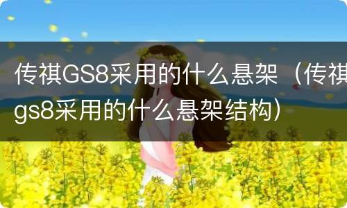 传祺GS8采用的什么悬架（传祺gs8采用的什么悬架结构）