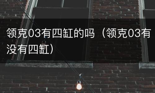 领克03有四缸的吗（领克03有没有四缸）