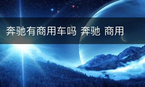 奔驰有商用车吗 奔驰 商用