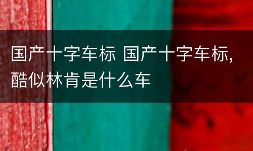 国产十字车标 国产十字车标,酷似林肯是什么车