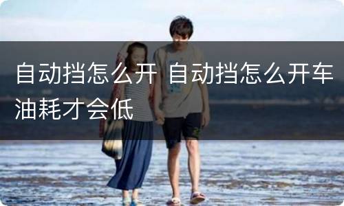 自动挡怎么开 自动挡怎么开车油耗才会低
