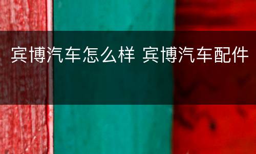 宾博汽车怎么样 宾博汽车配件