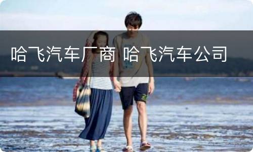哈飞汽车厂商 哈飞汽车公司