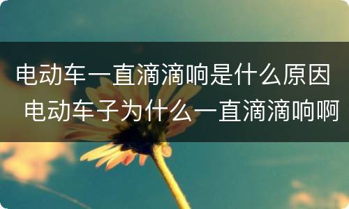 电动车一直滴滴响是什么原因 电动车子为什么一直滴滴响啊