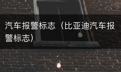 汽车报警标志（比亚迪汽车报警标志）
