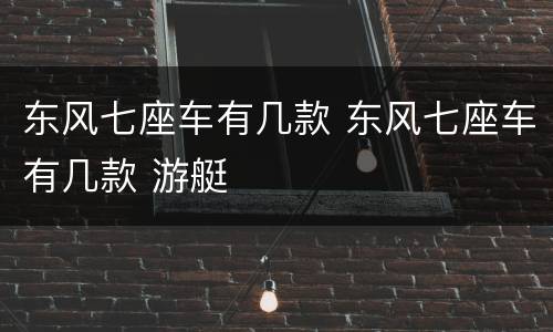 东风七座车有几款 东风七座车有几款 游艇