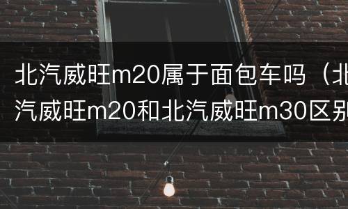 北汽威旺m20属于面包车吗（北汽威旺m20和北汽威旺m30区别）