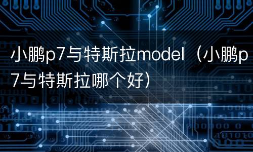小鹏p7与特斯拉model（小鹏p7与特斯拉哪个好）