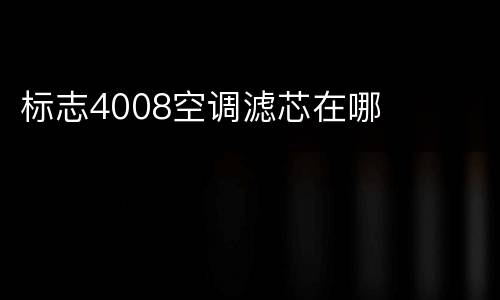 标志4008空调滤芯在哪