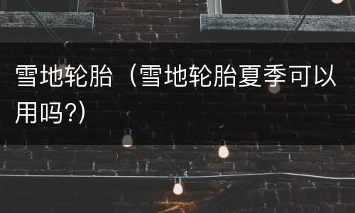 雪地轮胎（雪地轮胎夏季可以用吗?）