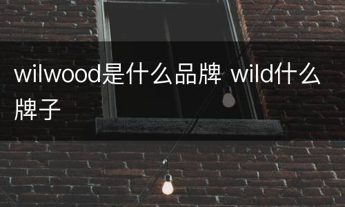 wilwood是什么品牌 wild什么牌子