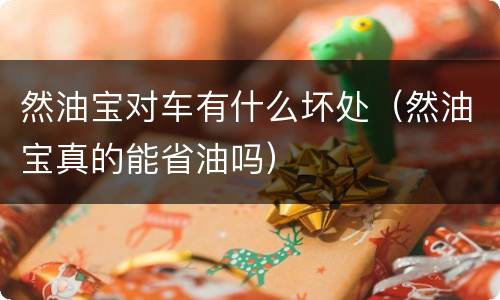 然油宝对车有什么坏处（然油宝真的能省油吗）