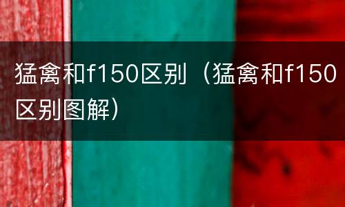 猛禽和f150区别（猛禽和f150区别图解）