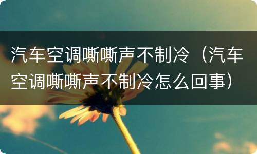 汽车空调嘶嘶声不制冷（汽车空调嘶嘶声不制冷怎么回事）