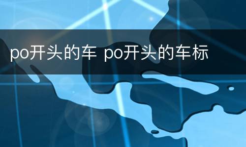 po开头的车 po开头的车标
