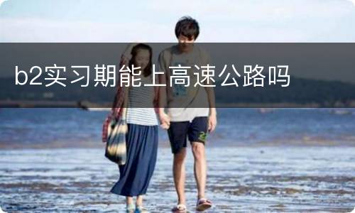 b2实习期能上高速公路吗
