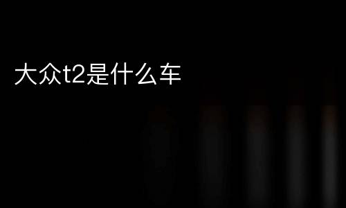 大众t2是什么车