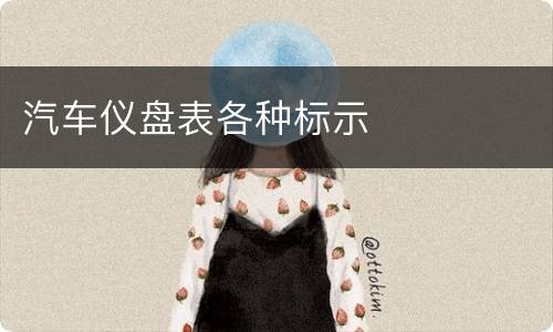 汽车仪盘表各种标示