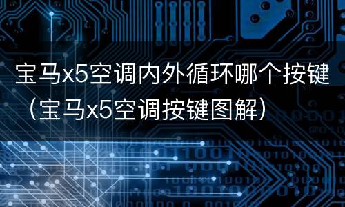 宝马x5空调内外循环哪个按键（宝马x5空调按键图解）