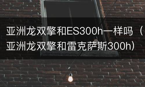 亚洲龙双擎和ES300h一样吗（亚洲龙双擎和雷克萨斯300h）