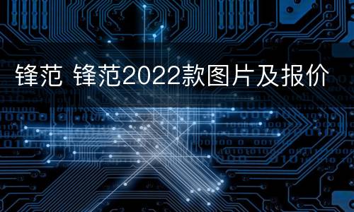 锋范 锋范2022款图片及报价