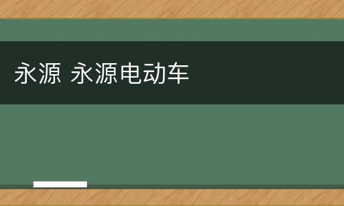 永源 永源电动车