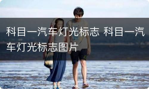 科目一汽车灯光标志 科目一汽车灯光标志图片