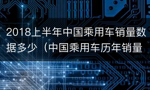 2018上半年中国乘用车销量数据多少（中国乘用车历年销量数据）