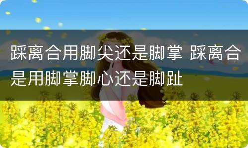 踩离合用脚尖还是脚掌 踩离合是用脚掌脚心还是脚趾