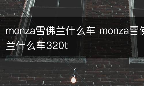 monza雪佛兰什么车 monza雪佛兰什么车320t