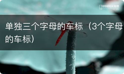 单独三个字母的车标（3个字母的车标）