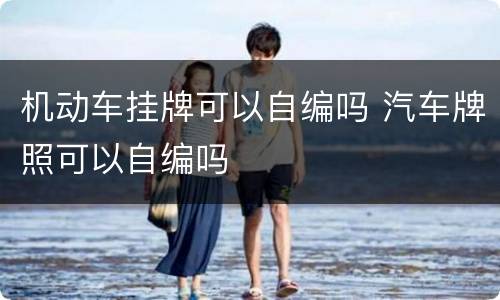 机动车挂牌可以自编吗 汽车牌照可以自编吗
