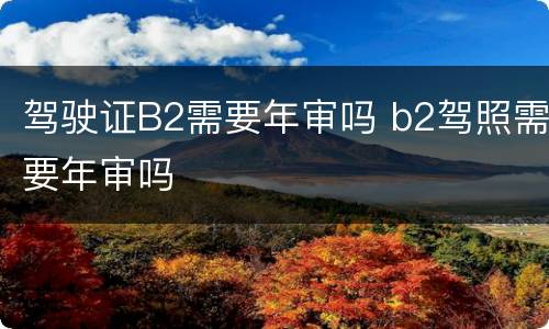 驾驶证B2需要年审吗 b2驾照需要年审吗