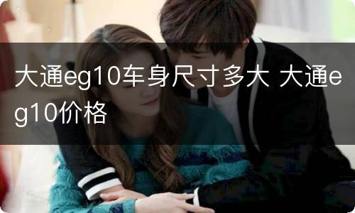大通eg10车身尺寸多大 大通eg10价格