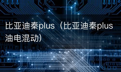 比亚迪秦plus（比亚迪秦plus油电混动）