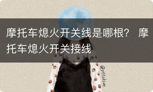 摩托车熄火开关线是哪根？ 摩托车熄火开关接线