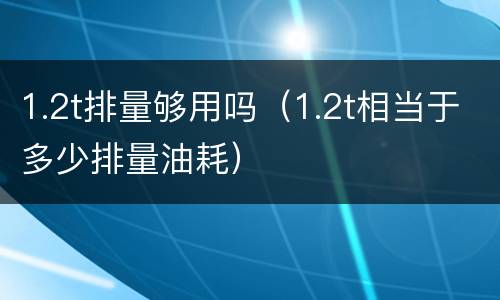 1.2t排量够用吗（1.2t相当于多少排量油耗）