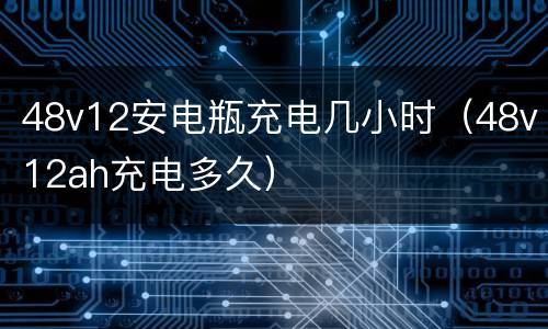 48v12安电瓶充电几小时（48v12ah充电多久）