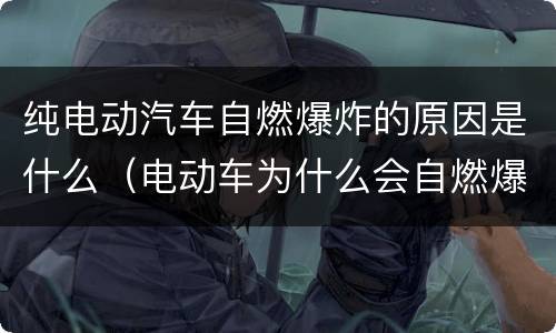 纯电动汽车自燃爆炸的原因是什么（电动车为什么会自燃爆炸）