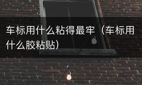 车标用什么粘得最牢（车标用什么胶粘贴）