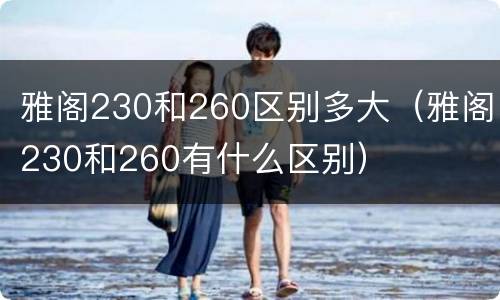 雅阁230和260区别多大（雅阁230和260有什么区别）