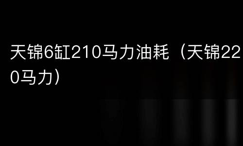 天锦6缸210马力油耗（天锦220马力）