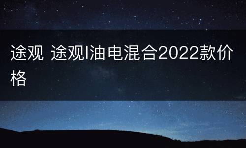 途观 途观l油电混合2022款价格