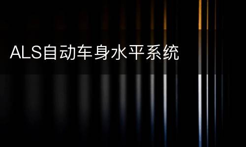ALS自动车身水平系统