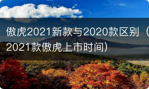 傲虎2021新款与2020款区别（2021款傲虎上市时间）