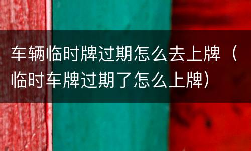 车辆临时牌过期怎么去上牌（临时车牌过期了怎么上牌）
