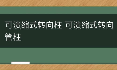 可溃缩式转向柱 可溃缩式转向管柱