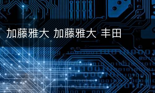 加藤雅大 加藤雅大 丰田